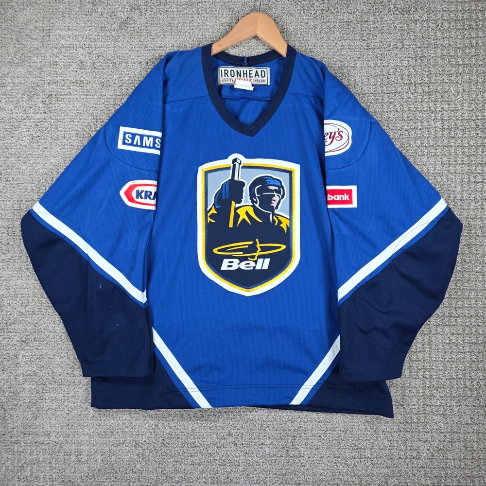 Ironhead Athletic Mens Hockey Jersey Bell Blue Samsung Size XL